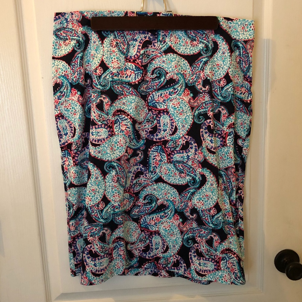 Talbots paisley skirt